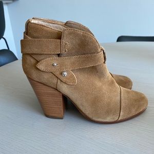 Rag & Bone Harrow Booties in Tan Suede.